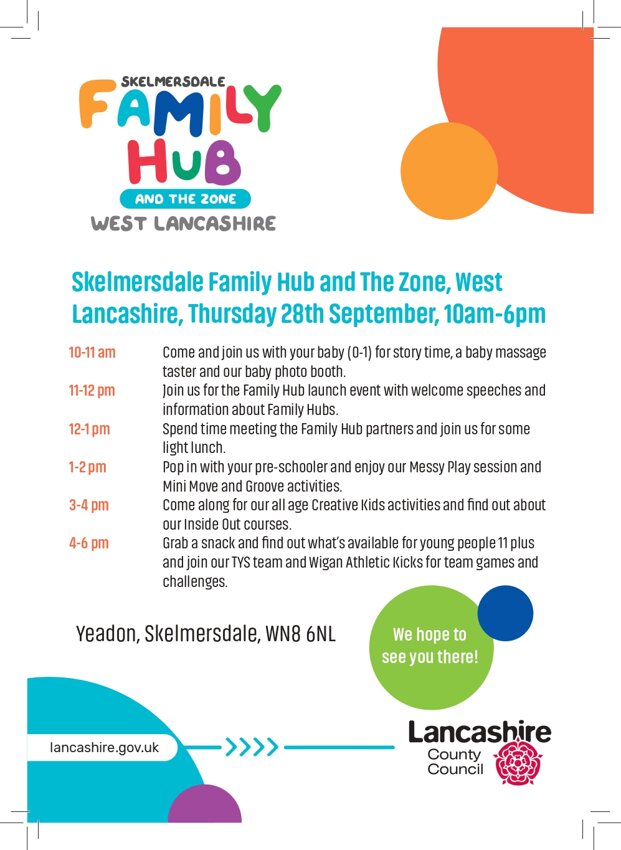 Image of Skelmersdale Family Hub and The Zone, West Lancashire, Thursday 28th September, 10am-6pm